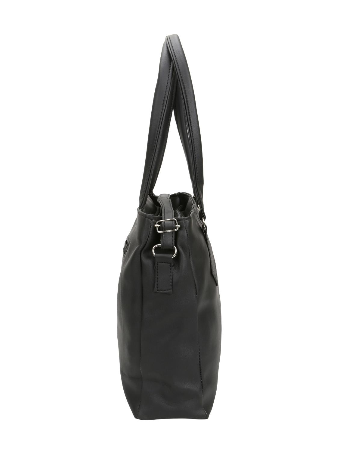 black leatherette (pu) handbag - 16970901 - Zoom Image - 4