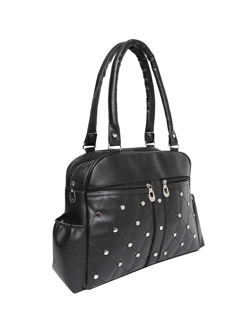black leatherette (pu) handbag - 16970972 - Zoom Image - 4