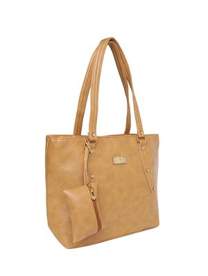 beige leatherette (pu) handbag - 16970991 - Standard Image - 4
