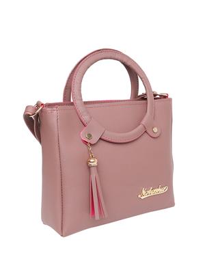 pink leatherette (pu) handbag - 16970992 - Standard Image - 4