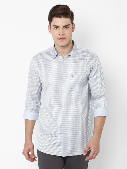 grey printed casual shirt - 16971458 - Standard Image - 1