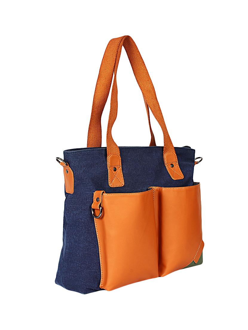 multi colored canvas regular handbag - 16972095 - Zoom Image - 4