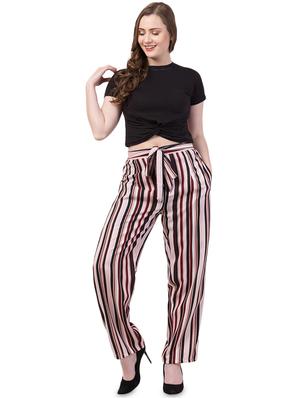 tie up waist striped palazzo - 16973219 - Standard Image - 4