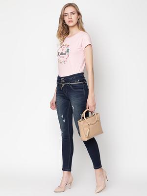 mid rise distressed jeans - 16973911 - Standard Image - 4