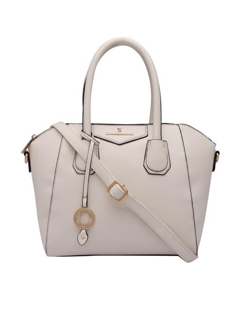 beige leatherette (pu) regular handbag - 16975195 - Standard Image - 1