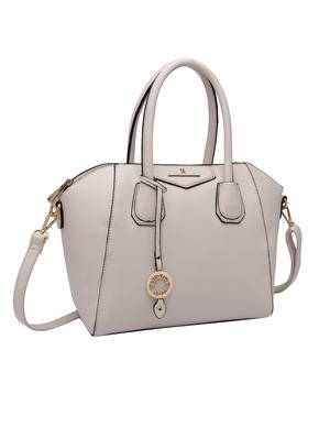 beige leatherette (pu) regular handbag - 16975195 - Standard Image - 4