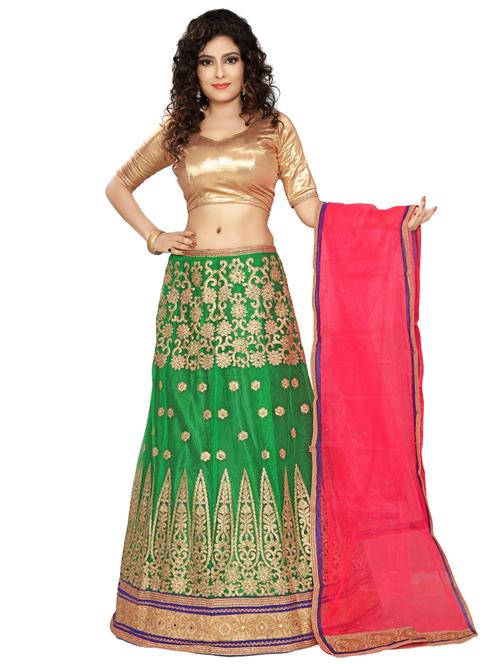 embroidered panelled lehenga - 16975742 - Standard Image - 1