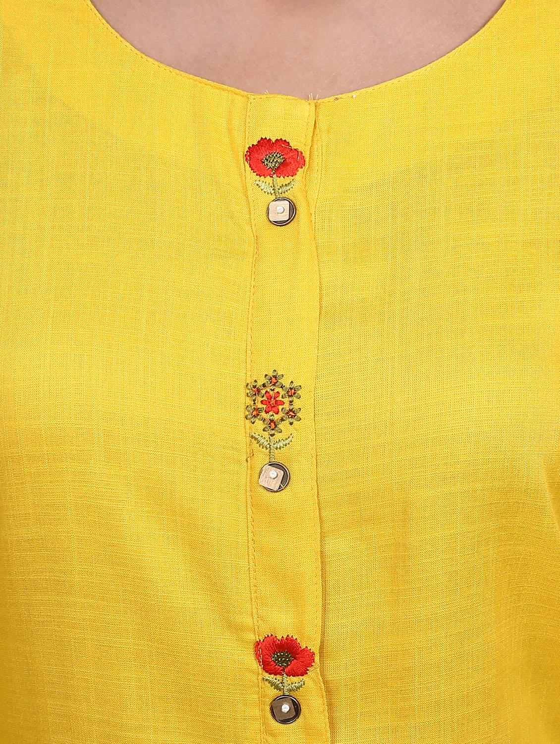 bell sleeves solid straight kurta - 16976359 - Zoom Image - 4