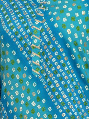 turquoise straight kurta - 16977204 - Standard Image - 4