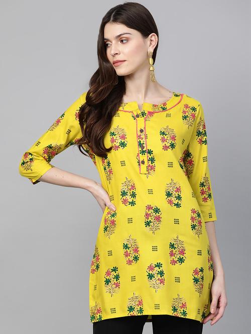 printed straight kurti - 16978281 - Standard Image - 1