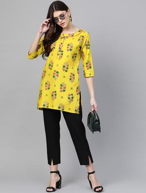 printed straight kurti - 16978281 - Standard Image - 4