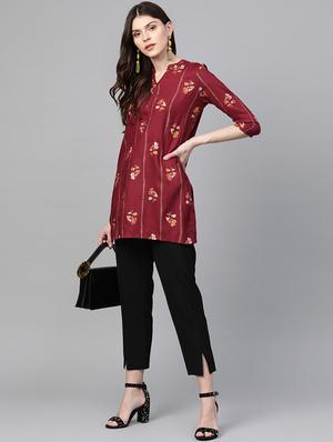 printed straight kurti - 16978284 - Standard Image - 4