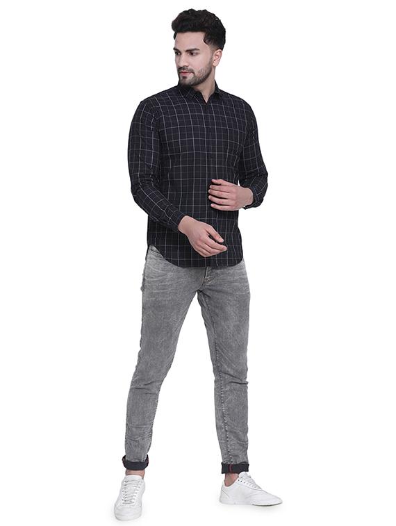 black checkered casual shirt - 16979332 - Zoom Image - 4