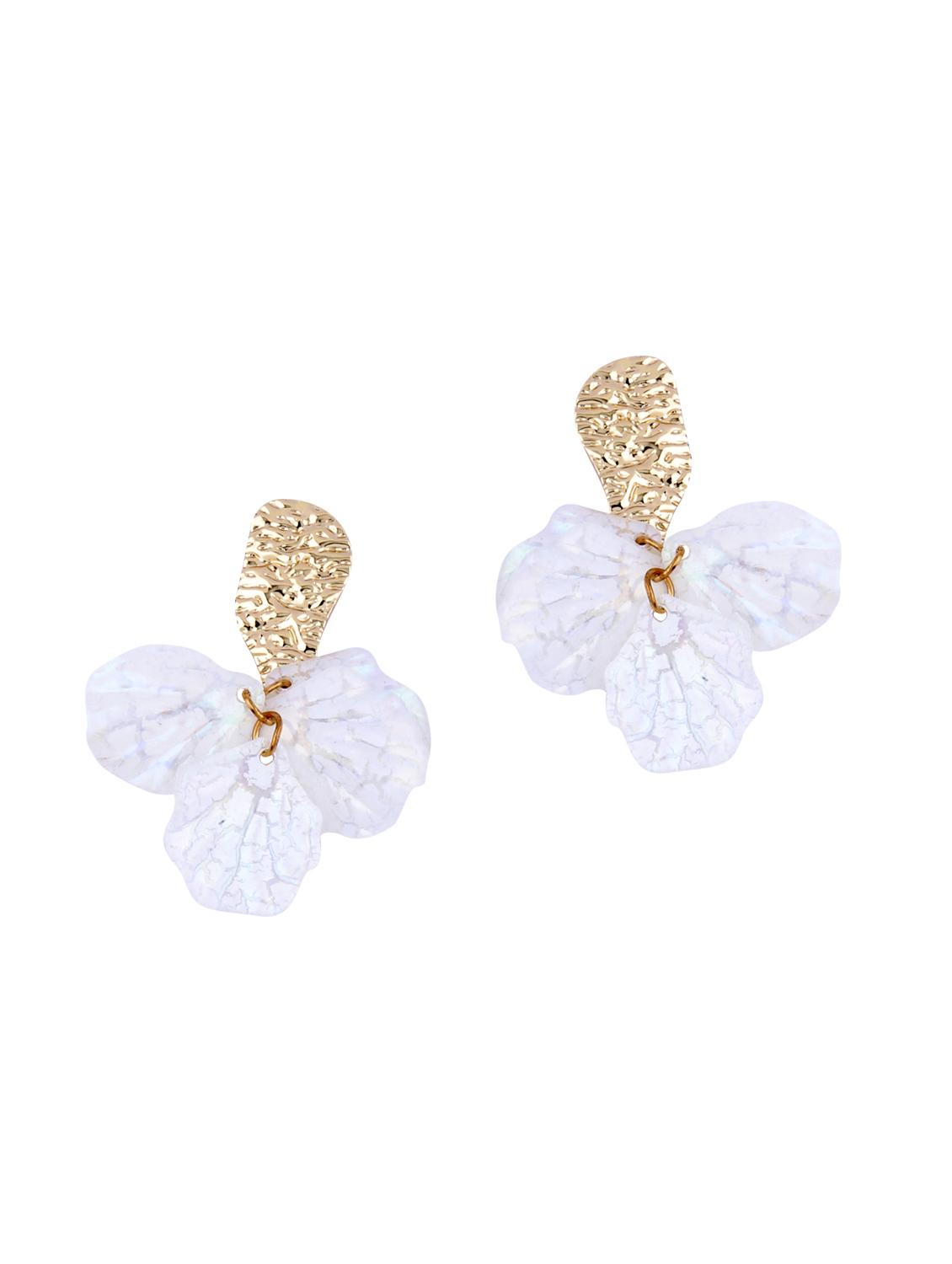 white metal studs earring - 16979630 - Zoom Image - 4