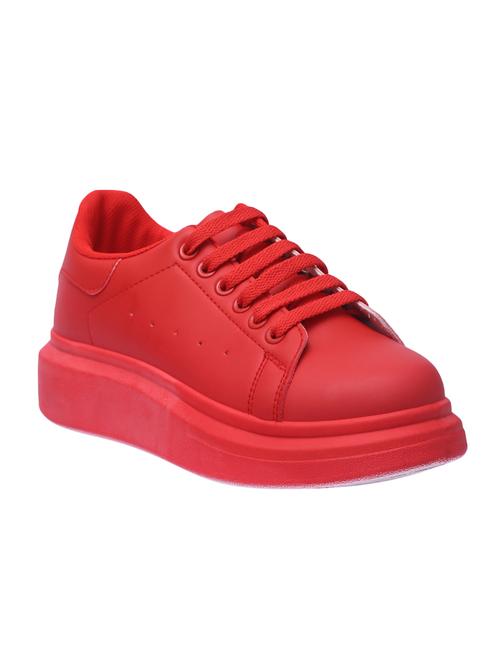 red lace-up casual shoes - 16980546 - Standard Image - 1