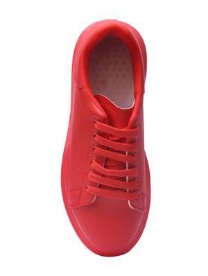 red lace-up casual shoes - 16980546 - Standard Image - 4