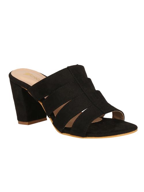 black slip on sandals - 16980955 - Standard Image - 1
