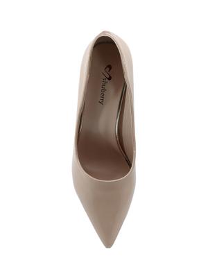 beige patent slip on pumps - 16981005 - Standard Image - 4