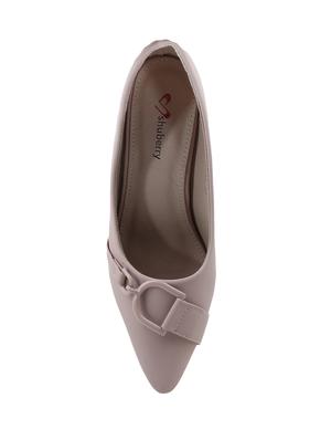 pink faux leather slip on pumps - 16981013 - Standard Image - 4