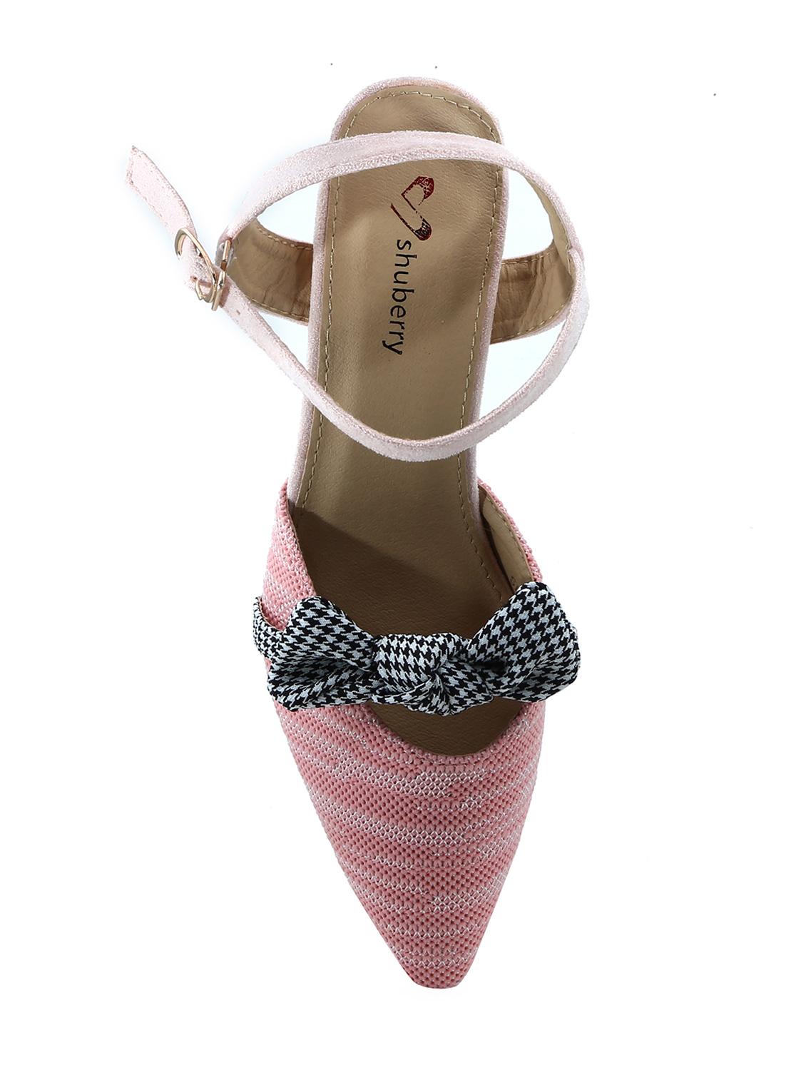 pink fabric ankle strap sandals - 16981069 - Zoom Image - 4