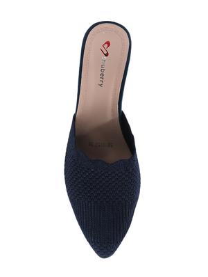 navy fabric slip on sandals - 16981074 - Standard Image - 4