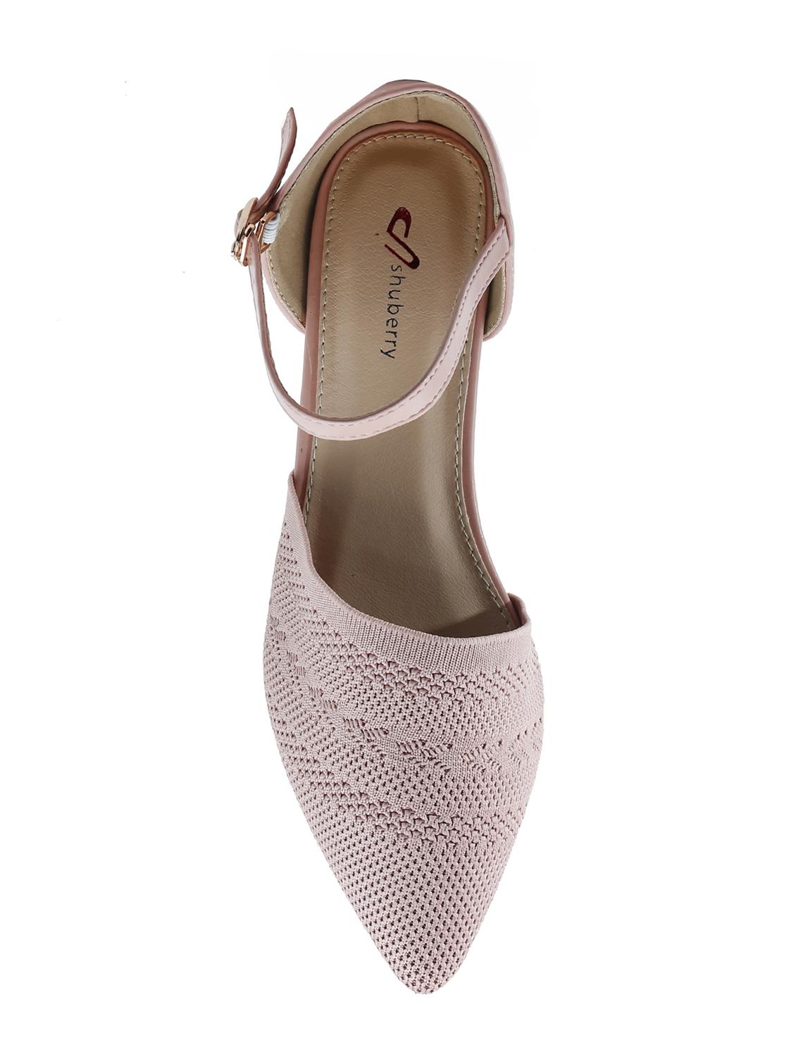 pink fabric ankle strap sandals - 16981078 - Zoom Image - 4
