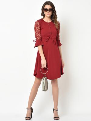 drawstring waist a-line dress - 16982767 - Standard Image - 4