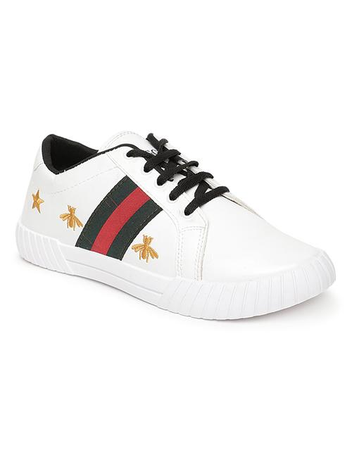 white lace up sneakers - 16985539 - Standard Image - 1