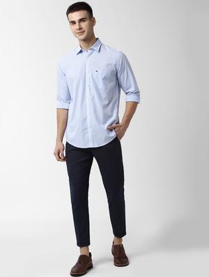 blue striped casual shirt - 16986823 - Standard Image - 4