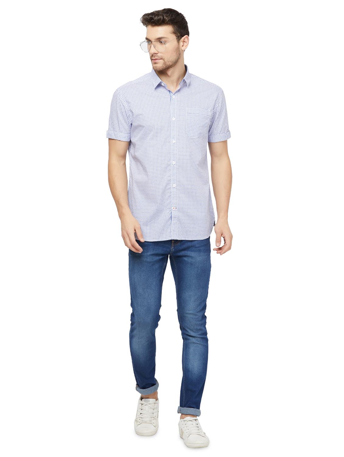 white printed casual shirt - 16987776 - Zoom Image - 4