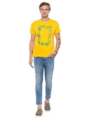 blue stoned washed distressed denim jeans - 16989922 - Standard Image - 4