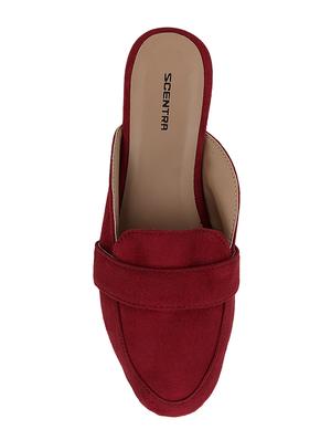 maroon canvas slip on casual shoes - 16990809 - Standard Image - 4