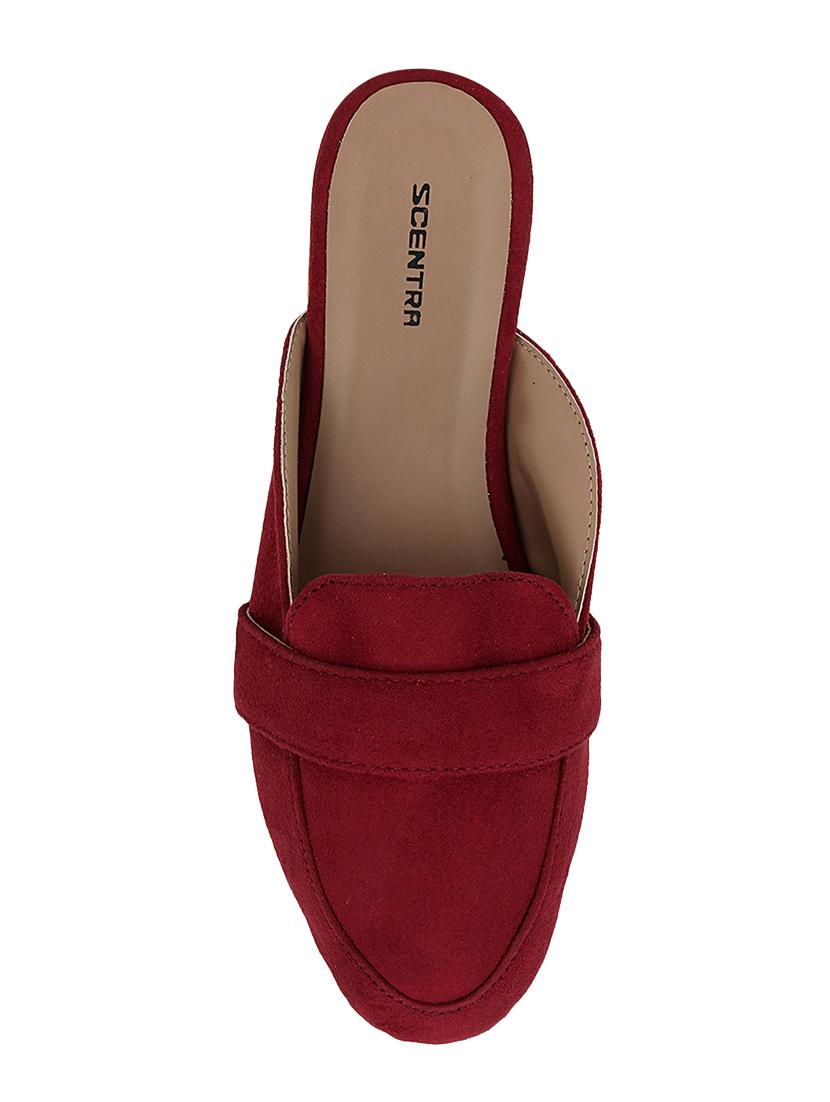 maroon canvas slip on casual shoes - 16990809 - Zoom Image - 4