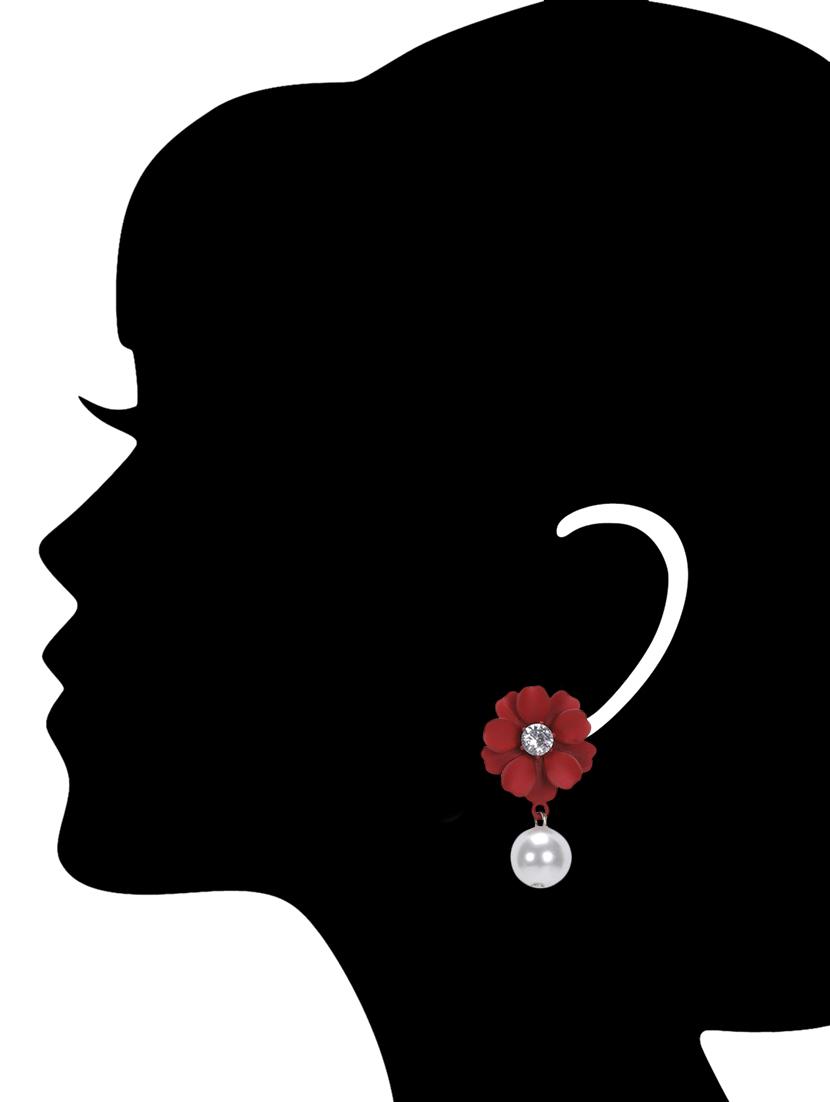red metal studs earring - 16990933 - Zoom Image - 4