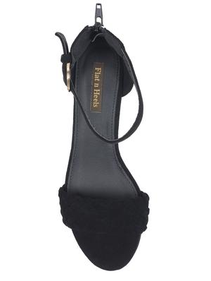 black suede ankle strap sandals - 16990998 - Standard Image - 4