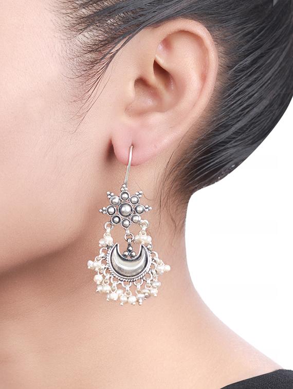 silver drop earring - 16991190 - Zoom Image - 4