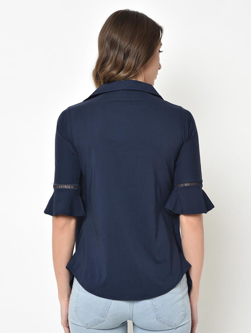 bell sleeved lace insert shirt - 16991589 - Zoom Image - 4