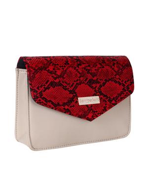 red leatherette (pu) regular sling bag - 16993099 - Standard Image - 4