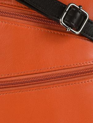 orange leather messenger sling bag - 16993370 - Standard Image - 4