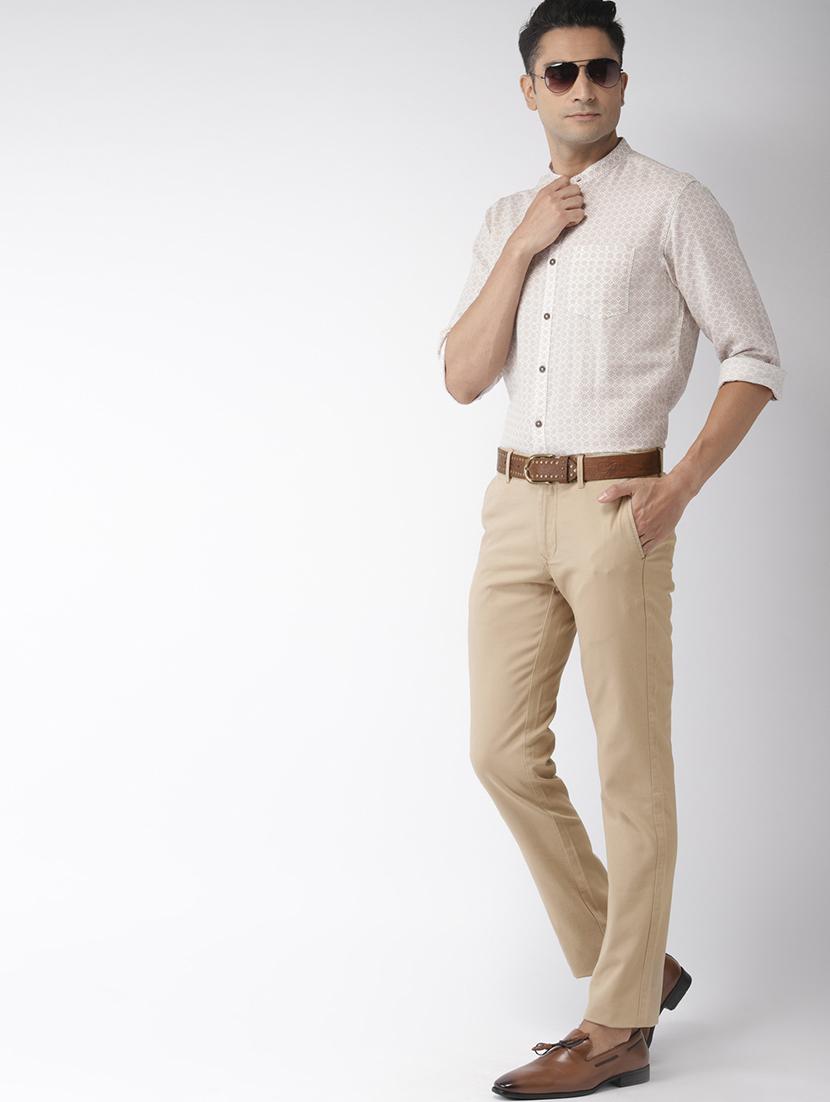 beige solid chinos - 16993528 - Zoom Image - 4