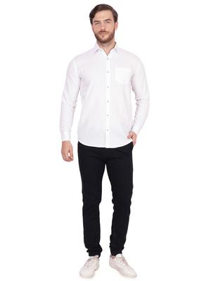 white solid casual shirt - 16993587 - Standard Image - 4