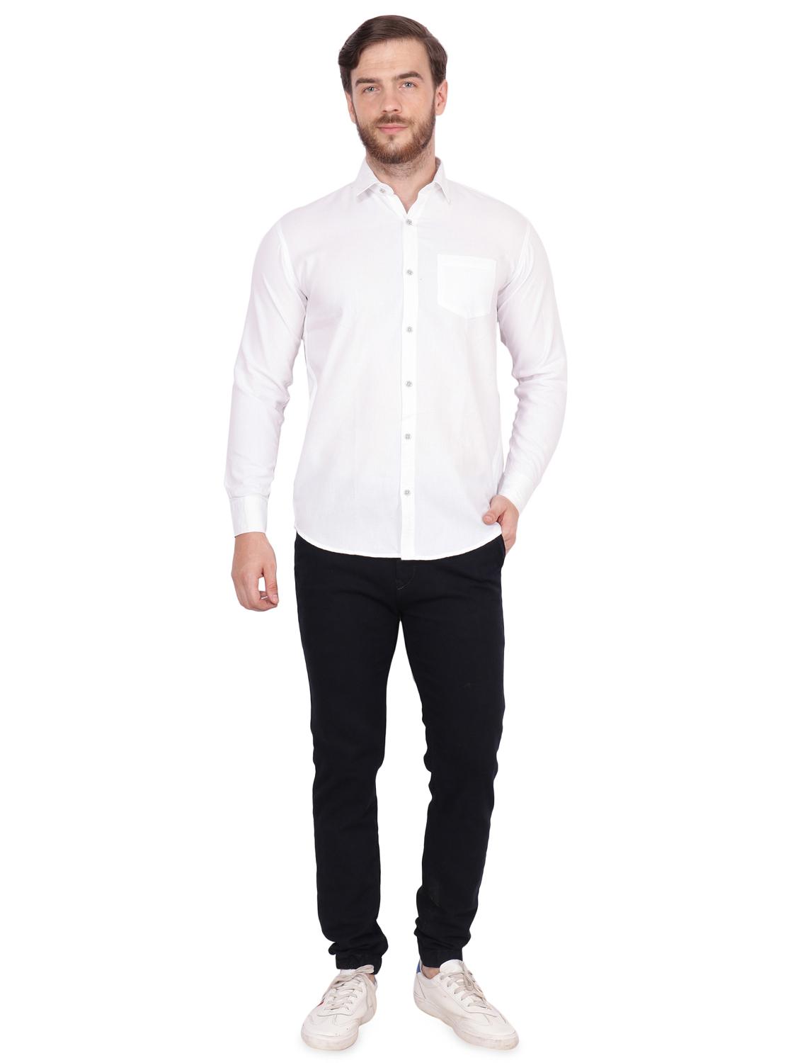 white solid casual shirt - 16993587 - Zoom Image - 4