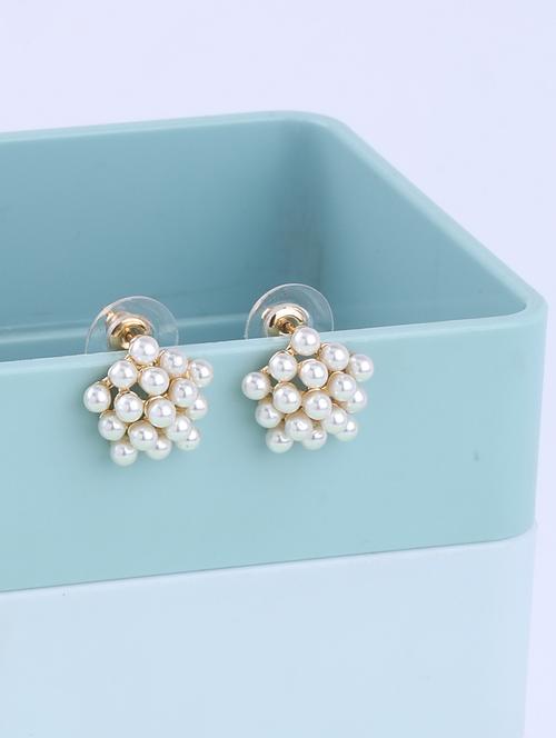 gold metal studs earring - 16994318 - Very Small Image - 1