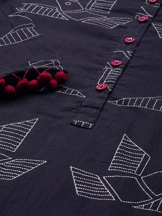 printed straight kurta - 16995004 - Zoom Image - 4
