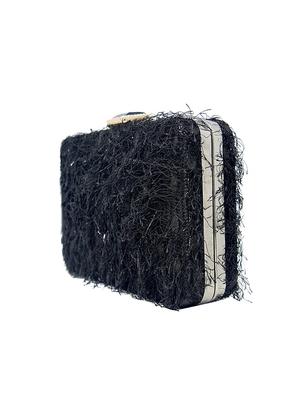 black fur box clutch - 16996444 - Standard Image - 4