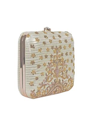 gold cotton box clutch - 16996455 - Standard Image - 4