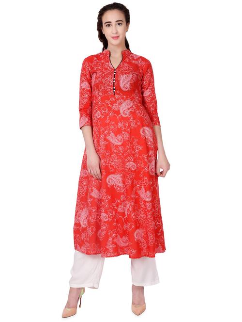 paisley a-line kurta - 16997343 - Standard Image - 1