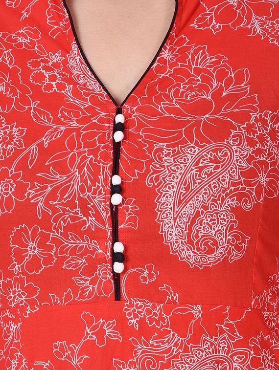 paisley a-line kurta - 16997343 - Zoom Image - 4