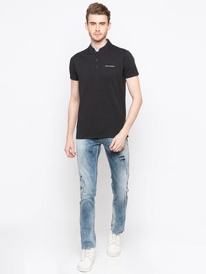 black polka dot print pocket t-shirt - 16997972 - Standard Image - 4