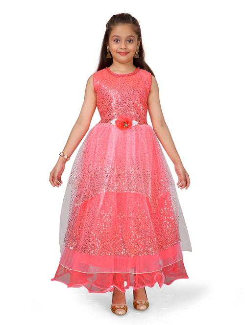 red net party gown - 17000621 - Standard Image - 1